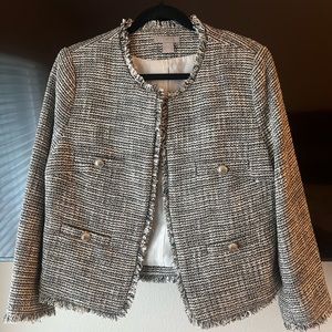 H&M Black & White Tweed Blazer Size 10